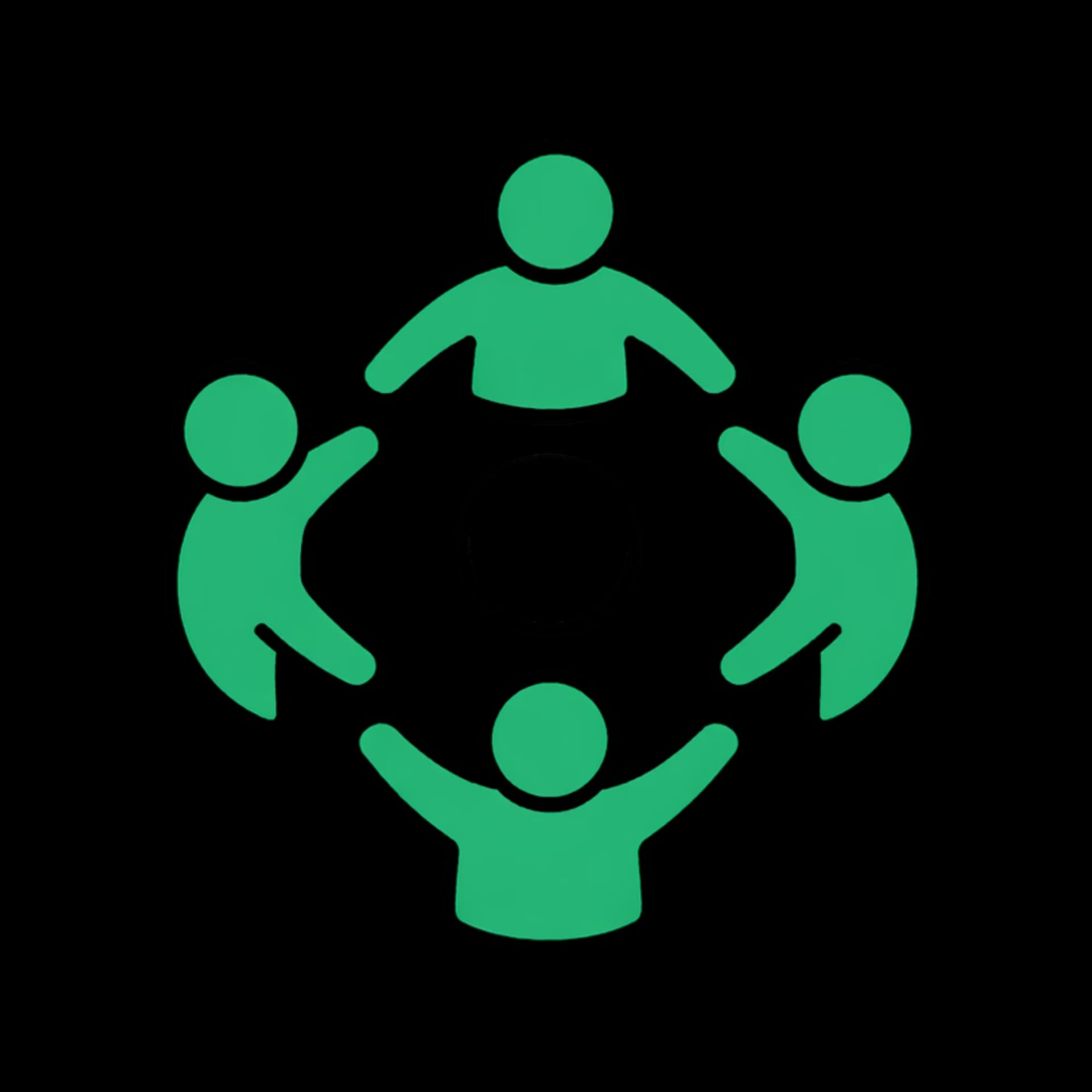 Illustration of a group of people standing in a circle, representing stakeholder alignment