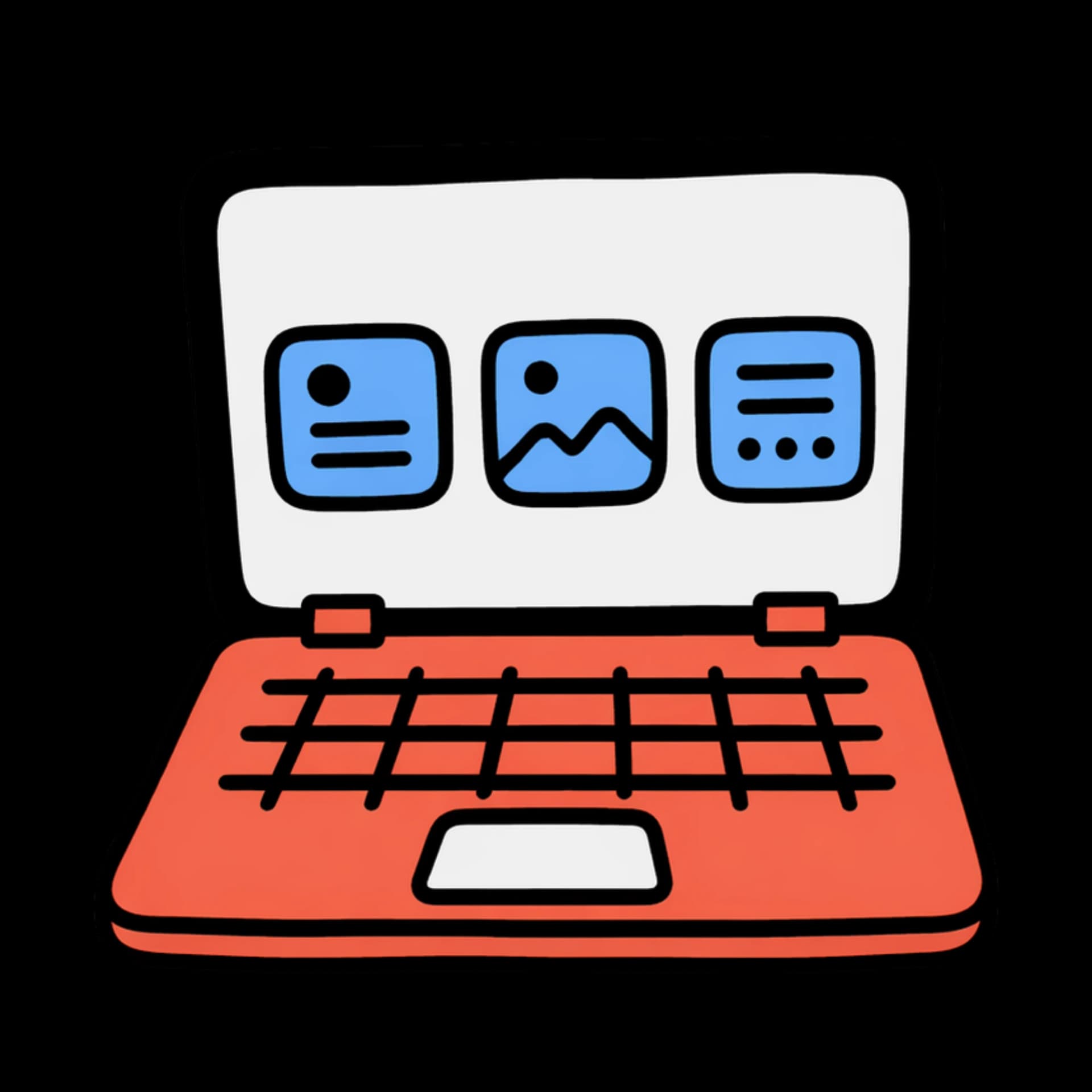 Laptop illustration representing reviewing proposals from vendors