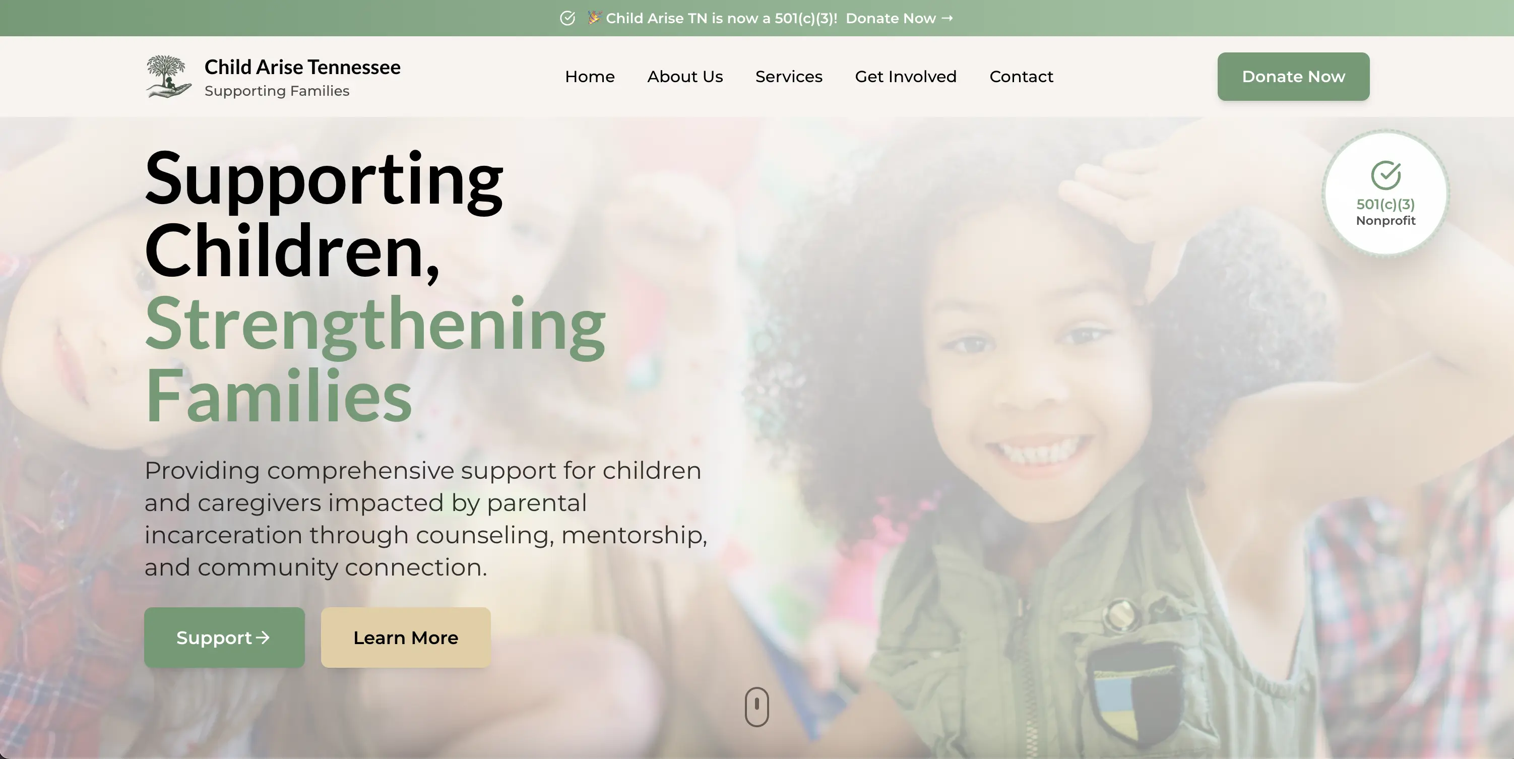 Child Arise TN website