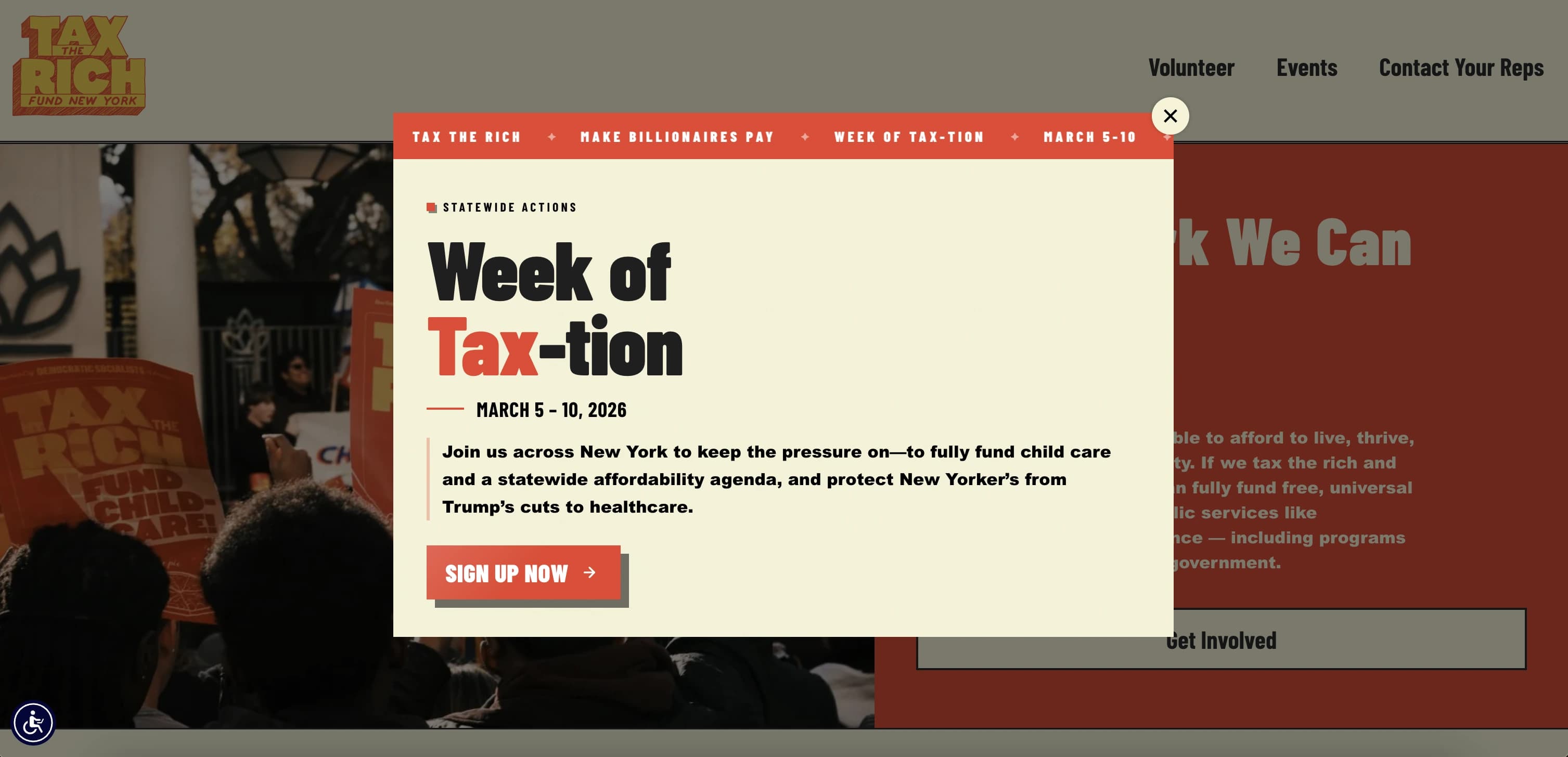 Tax the Rich NY — case study preview