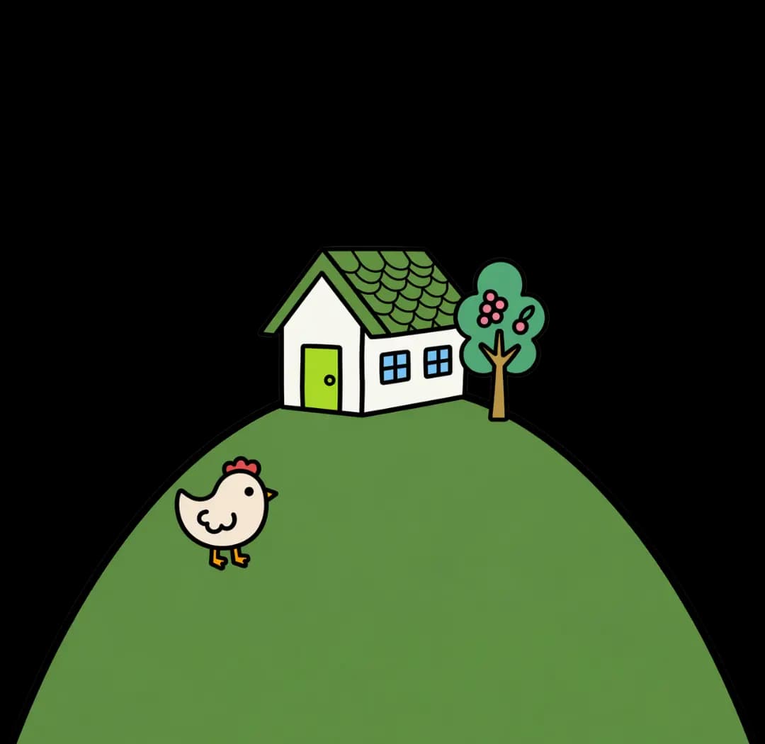 Illustration of a house among trees — CauseHouse