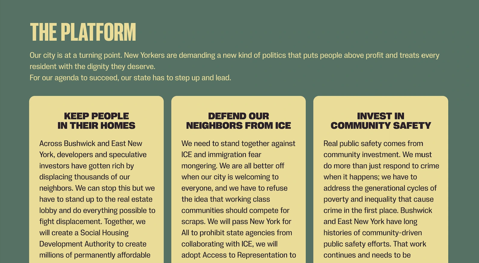 CCT original platform section