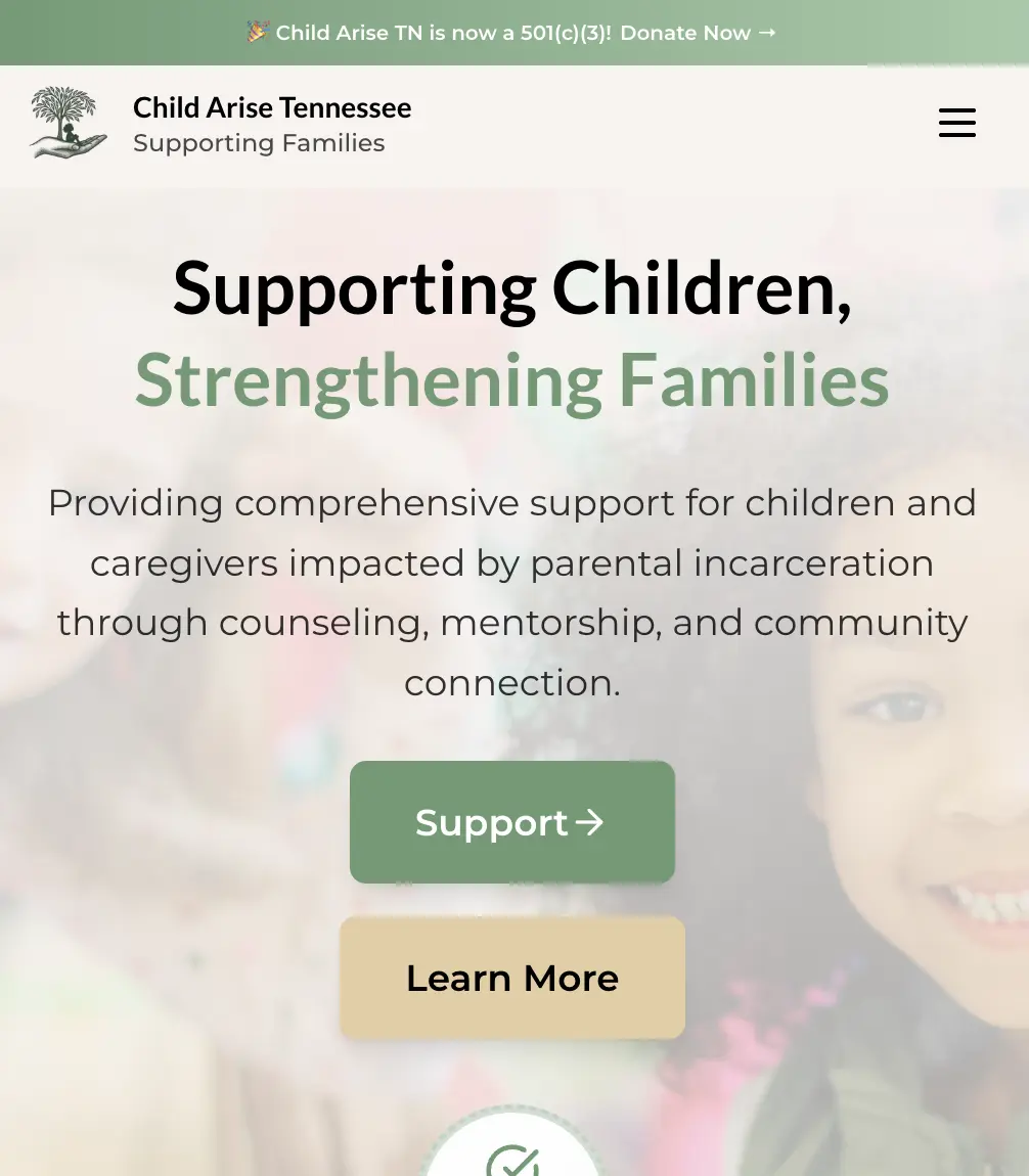 Child Arise TN mobile view 2