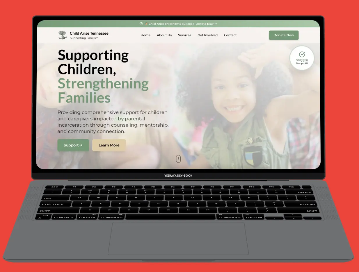 Child Arise TN device mockup