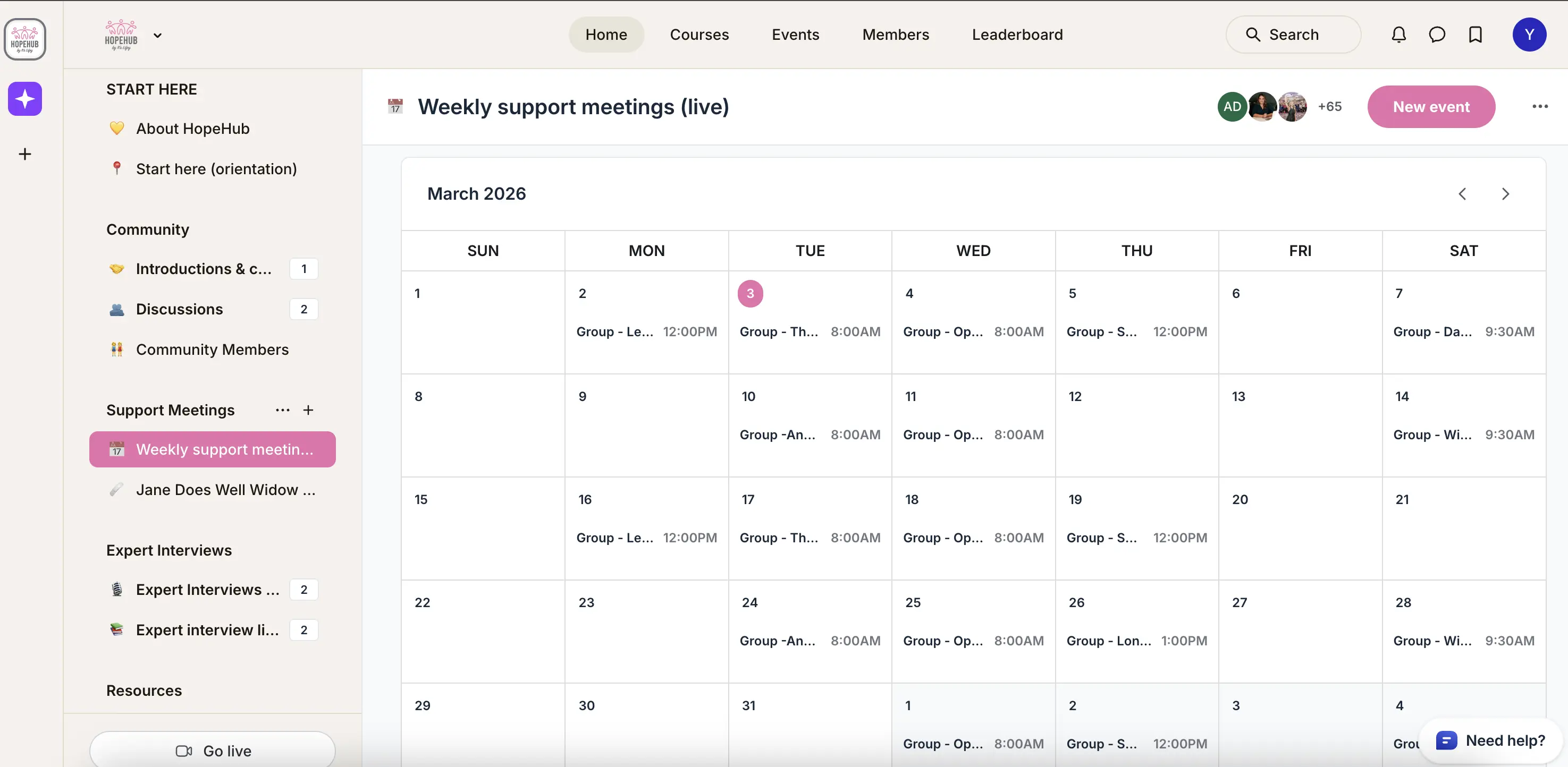 HopeHub community platform