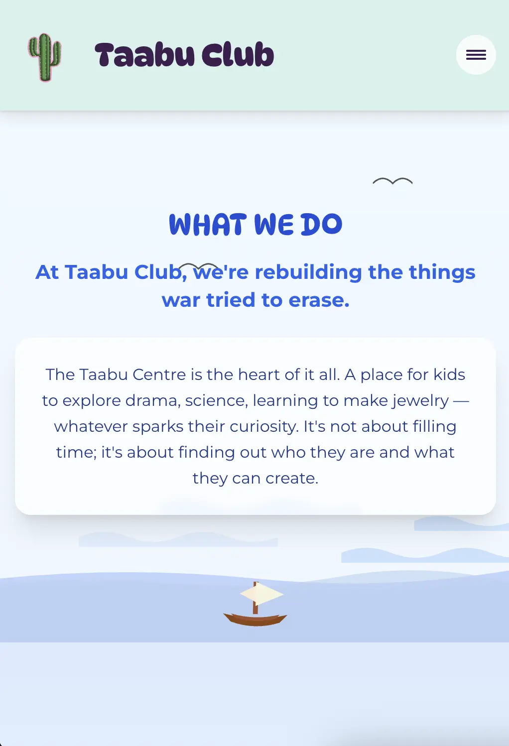 Taabu Club mobile experience